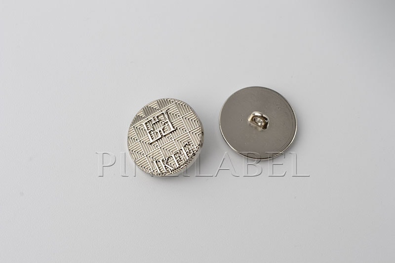 Metal Buttons Set of 3: Gunmetal Filigree Metal Shank Buttons ~ 9
