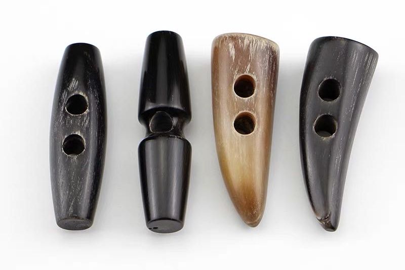 thumbnail interactive-video image 1 of Handmade Horn Buttons – 5-Piece Set, 0.86 Inch, Natural Ribbed Finish – Blazers, Costumes, Crafts 1 of 3
