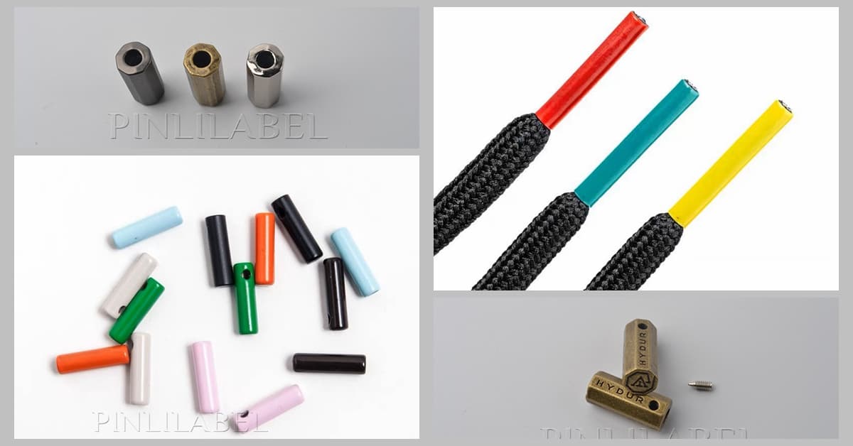 100 Pcs Shoelace Tip Aglet ends Bullet Metal Lock Clips replacement for  Shoe Lace Bronze