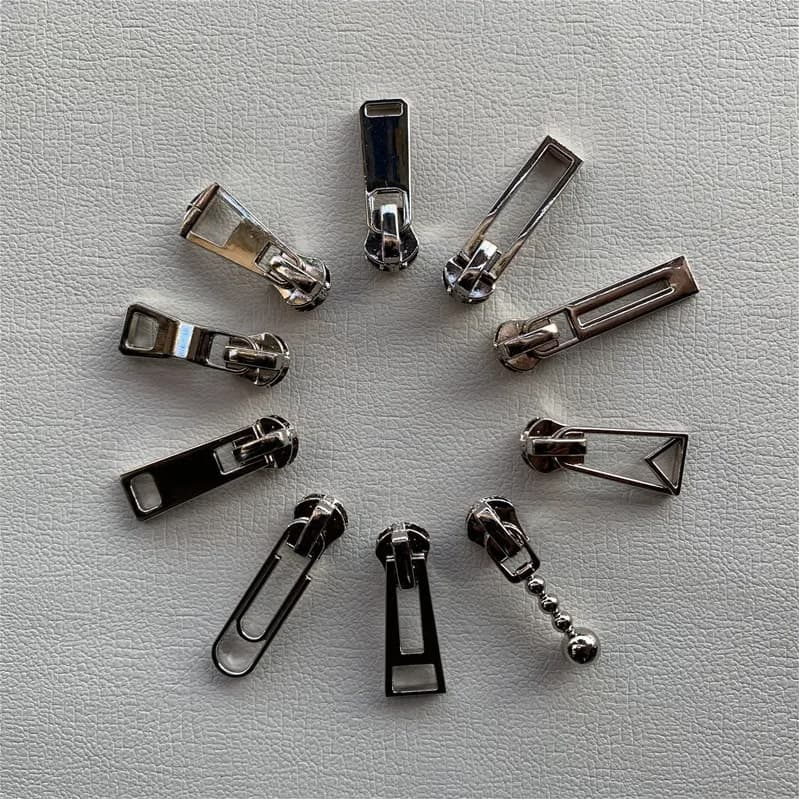 Decorative Metal Zipper Slider Handbag Zipper Pulls With Pearl