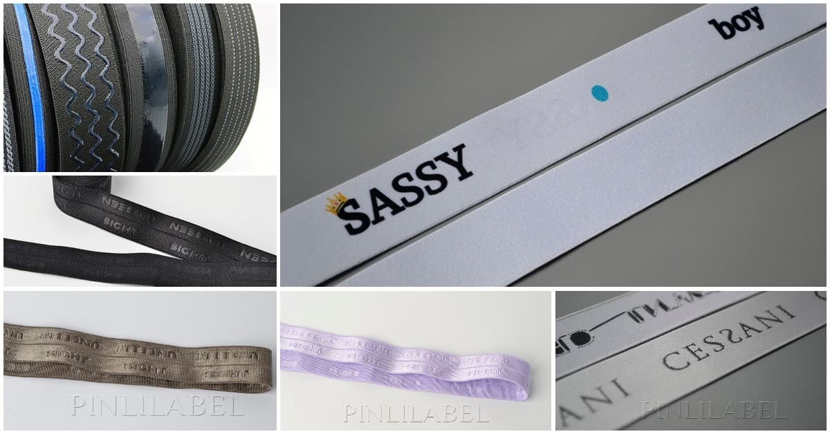 Printed Elastic Tapes with Logo - pinliLAbel
