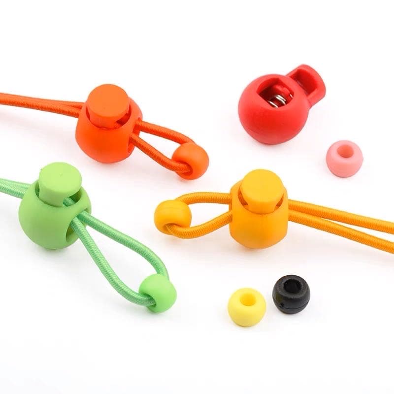 DIY 30pcs/lot metal alloy stoppers toggle cord locks Drawstring lock one  holes for 3mm 4mm